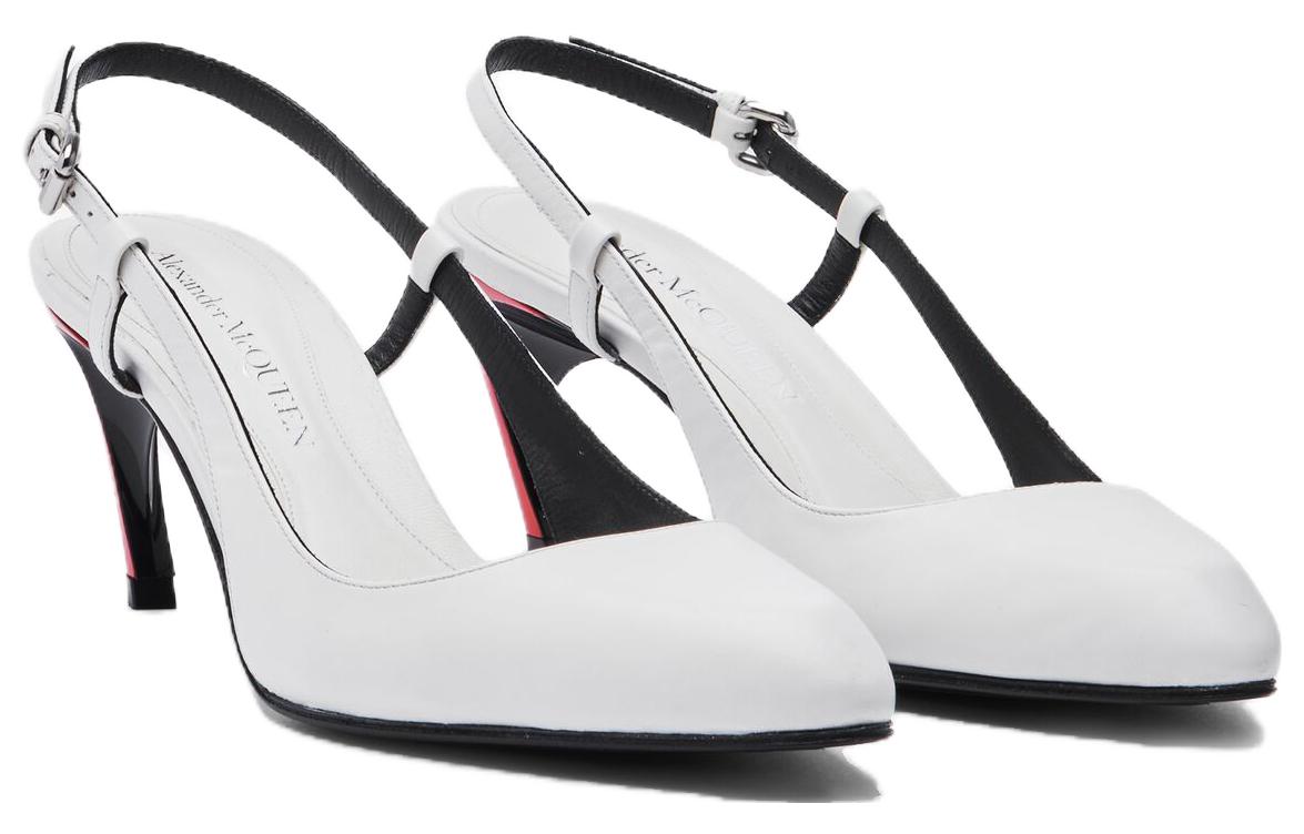 (WMNS) Alexander McQueen Armadillo Slingback Pump 'Ivory Lust Red' 780690WIEX48740