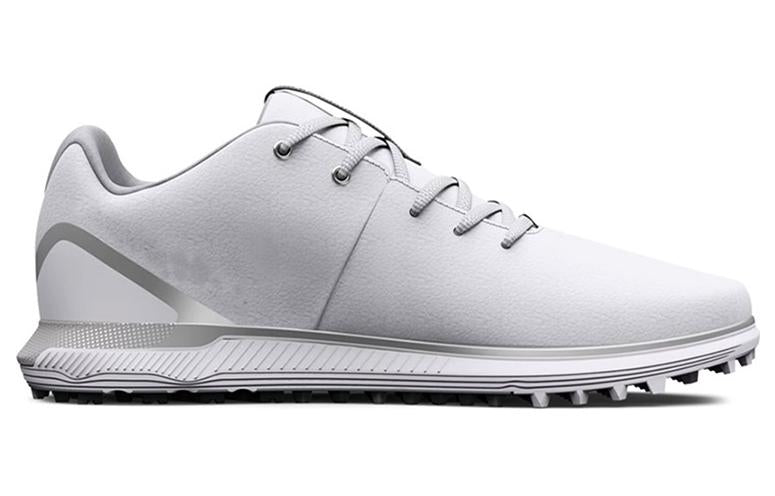 Under Armour HOVR Fade 2 Spikeless Golf 2E Wide 'White Metallic Silver' 3026404-100