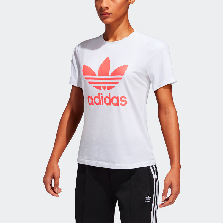 (WMNS) adidas originals Casual Sports Short Sleeve White FJ9455