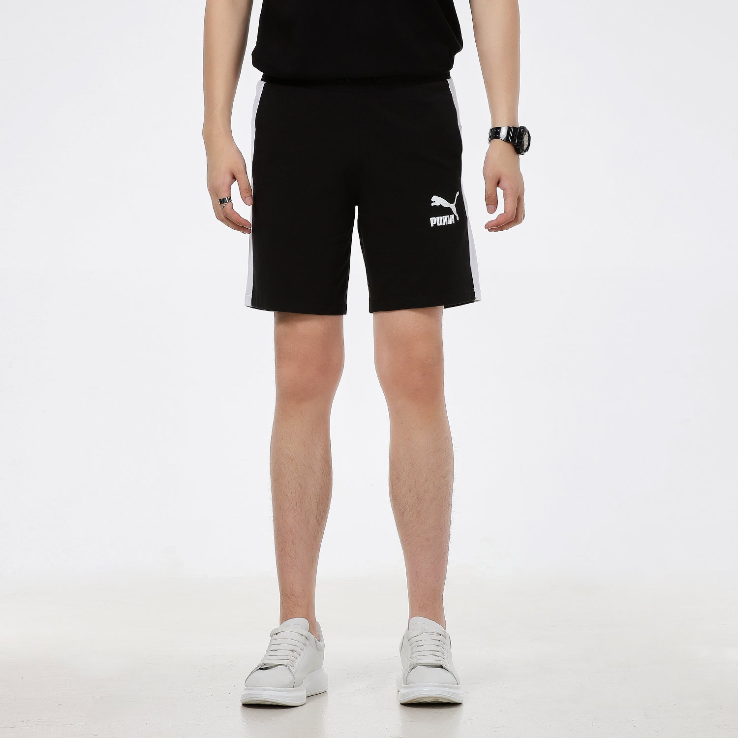 PUMA Casual Sports Breathable Lacing Shorts Black 531358-01