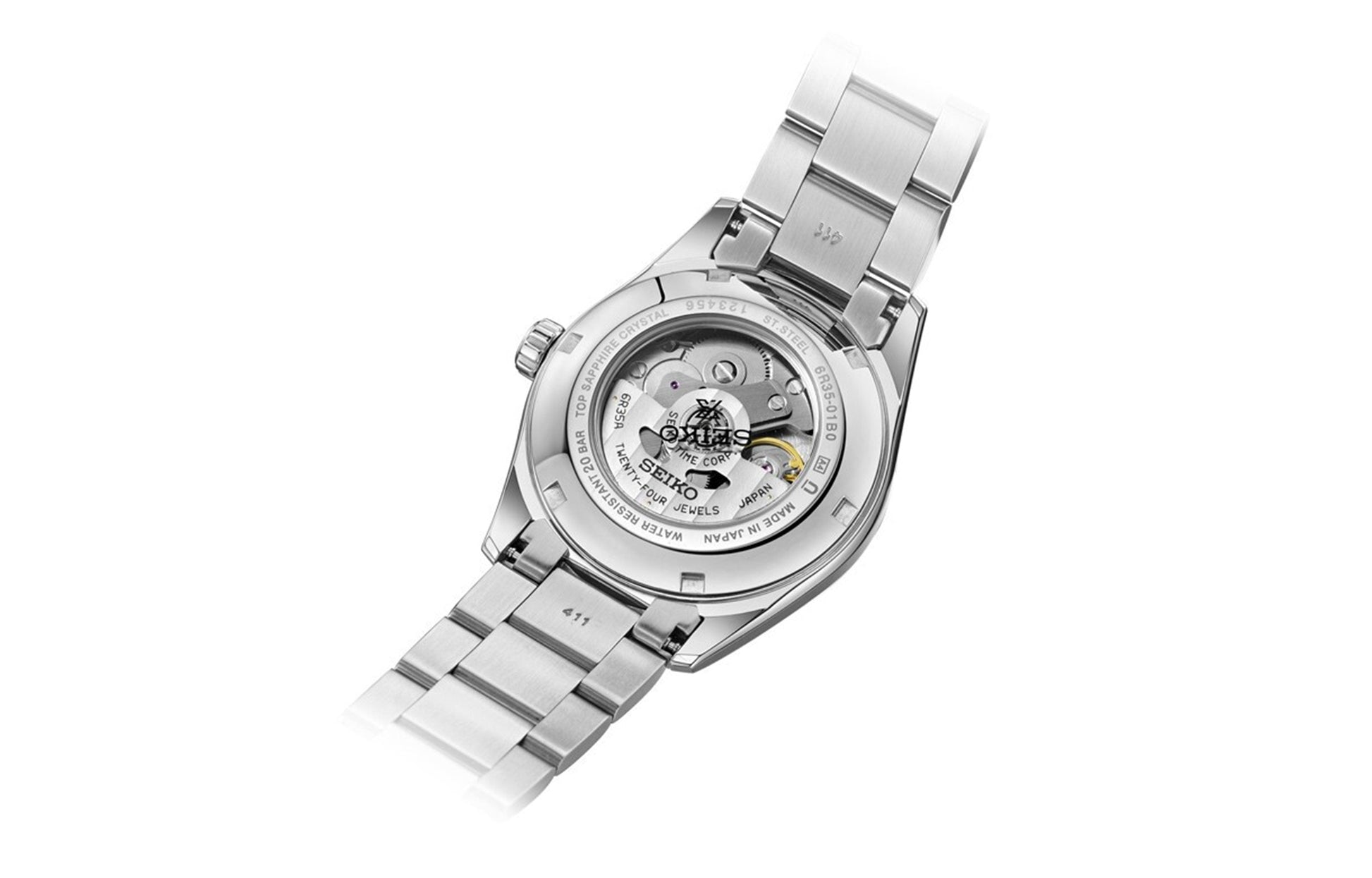 Men's SEIKO PROSPEX Series 200 Meter Waterproof Sapphire 6R35 Movement Starry Sky Steel Strip Mechanical Watch SPB155J1