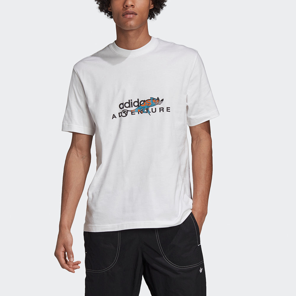 adidas originals Adv Graphic Tee Alphabet Printing Sports Short Sleeve White GD5609
