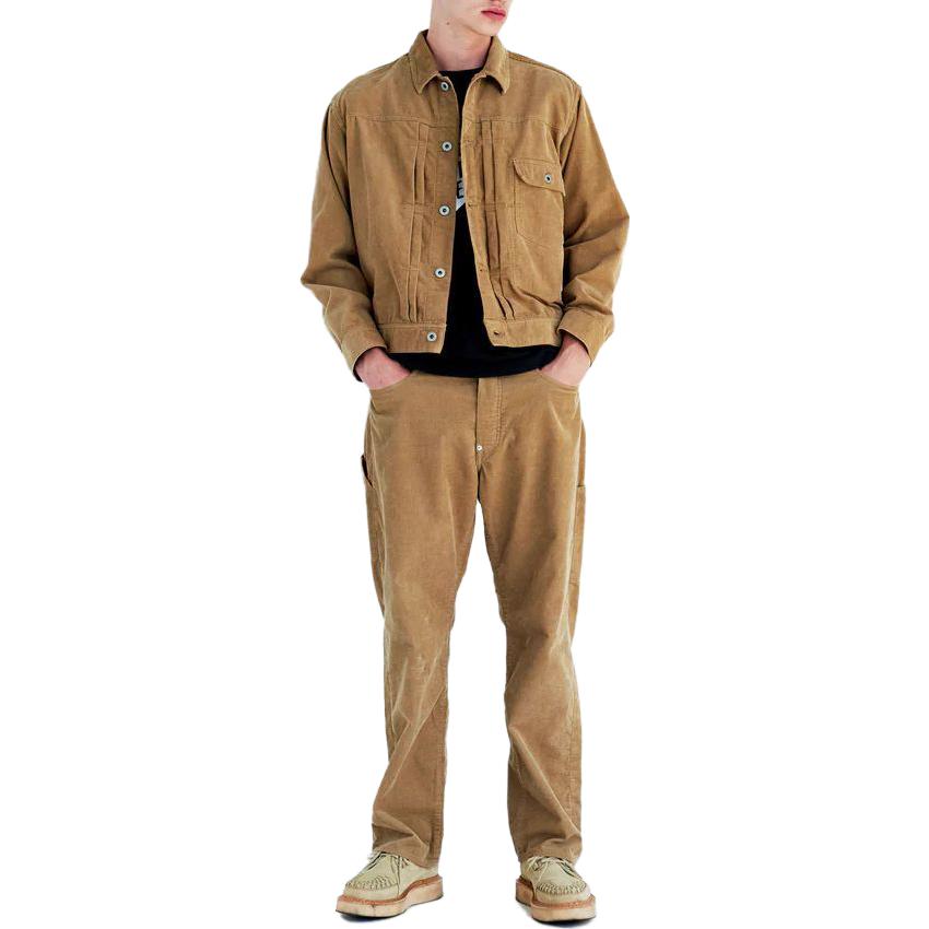 HUMAN MADE Dachs Corduroy Work Jacket 'Beige' HM26JK005