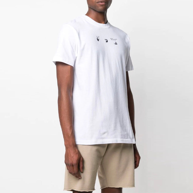 Off-White SS21 Pattern Printing Round Neck Short Sleeve Ordinary Version White OMAA027S21JER0070125