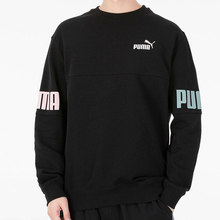 PUMA Casual Round Neck Pullover Printing Long Sleeves Black 670935-51