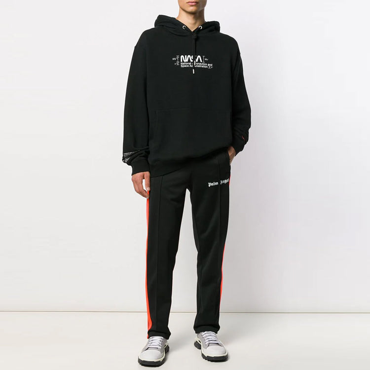 HERON PRESTON x NASA Raglan Facts Crossover hooded Long Sleeves Unisex Black HMBB004F198080181001