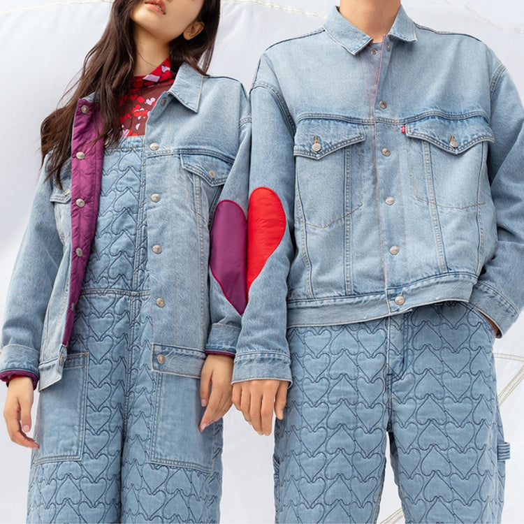 Levis Lapel Denim Jacket Unisex Blue A0371-0000