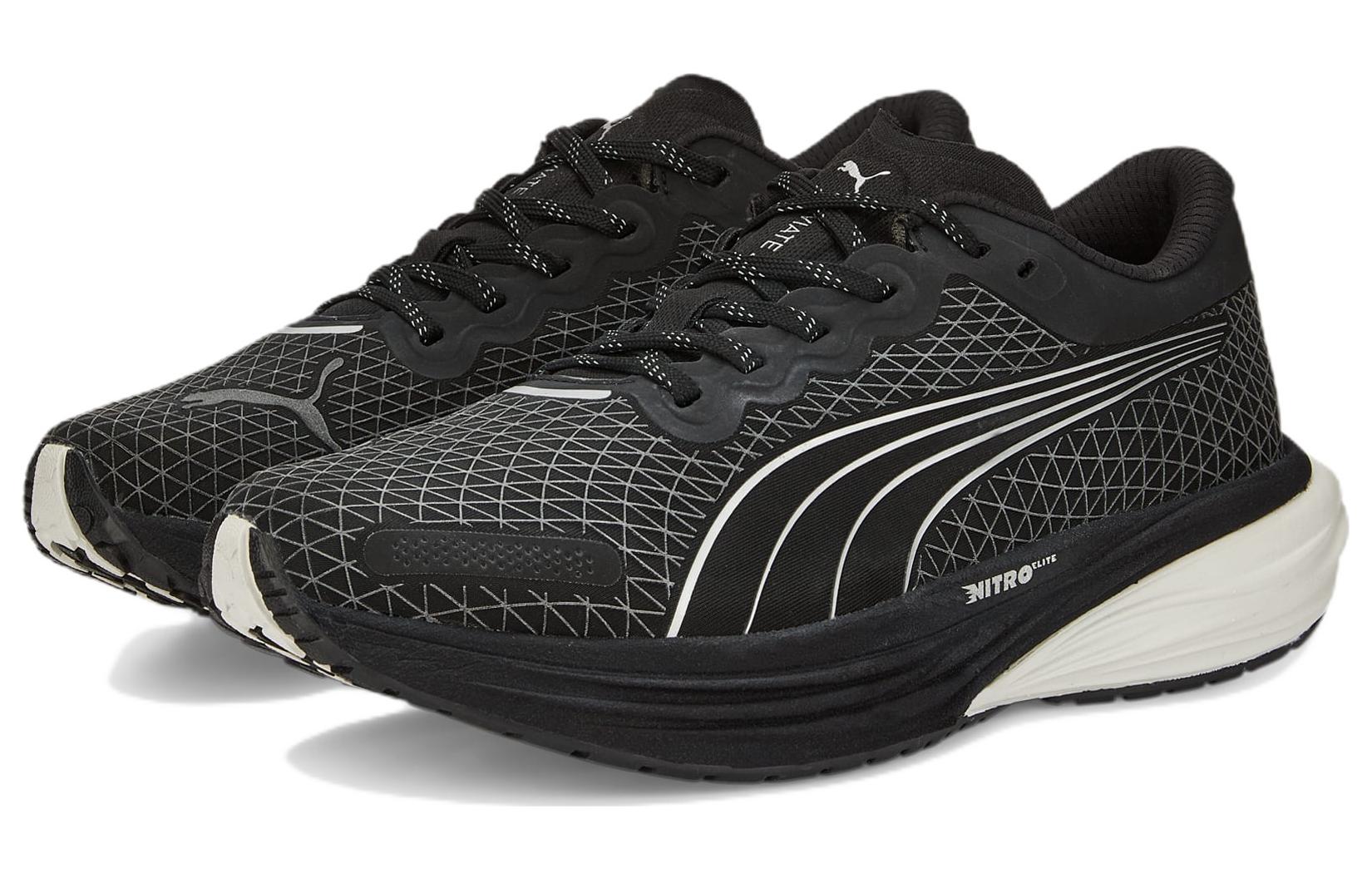 (WMNS) PUMA Deviate Nitro 2 WTR 'Black Metallic Silver' 376857-01