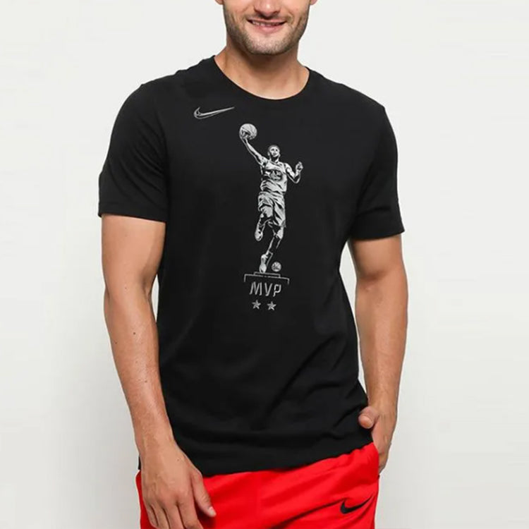 Nike Dri-Fit Mvp Stephen Curry Player Print Short Sleeve Male Black BV1529-010