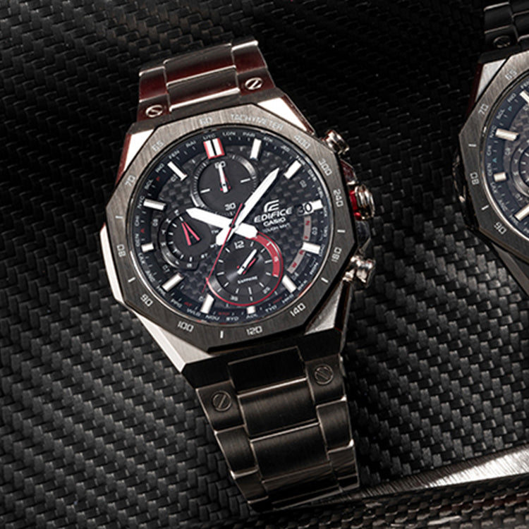 Casio Edifice Analog Octagon Watch 'Crystal Silver Black' EQW-A2100