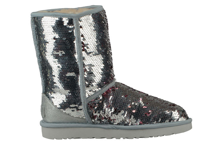 (WMNS) UGG Classic Short Sequin 'Silver' 1094982-SLVR