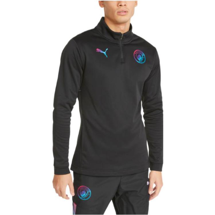 PUMA Manchester City Pre Match 1/4 Zip Top 'Black' 765179-03