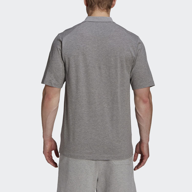 Men's Y-3 SS21 Loose Short Sleeve Polo Shirt Gray GV4250