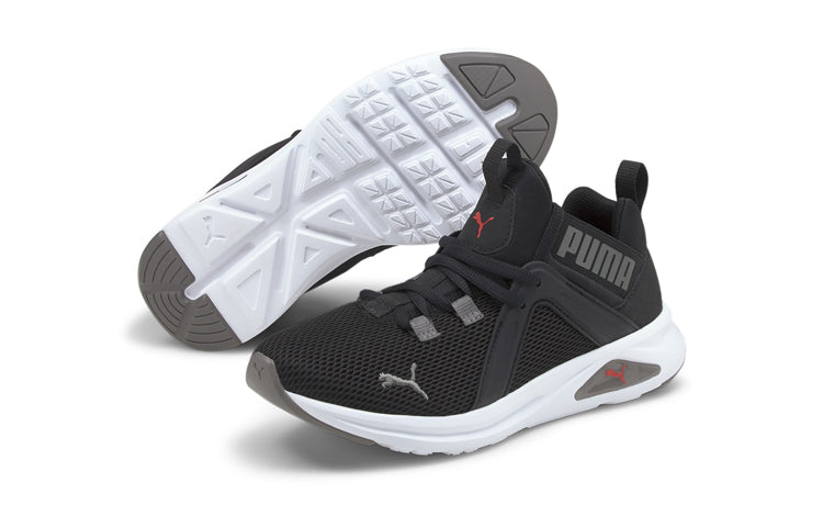 (GS) PUMA Enzo 2 Weave Jr 'Black Poppy Red' 193165-12