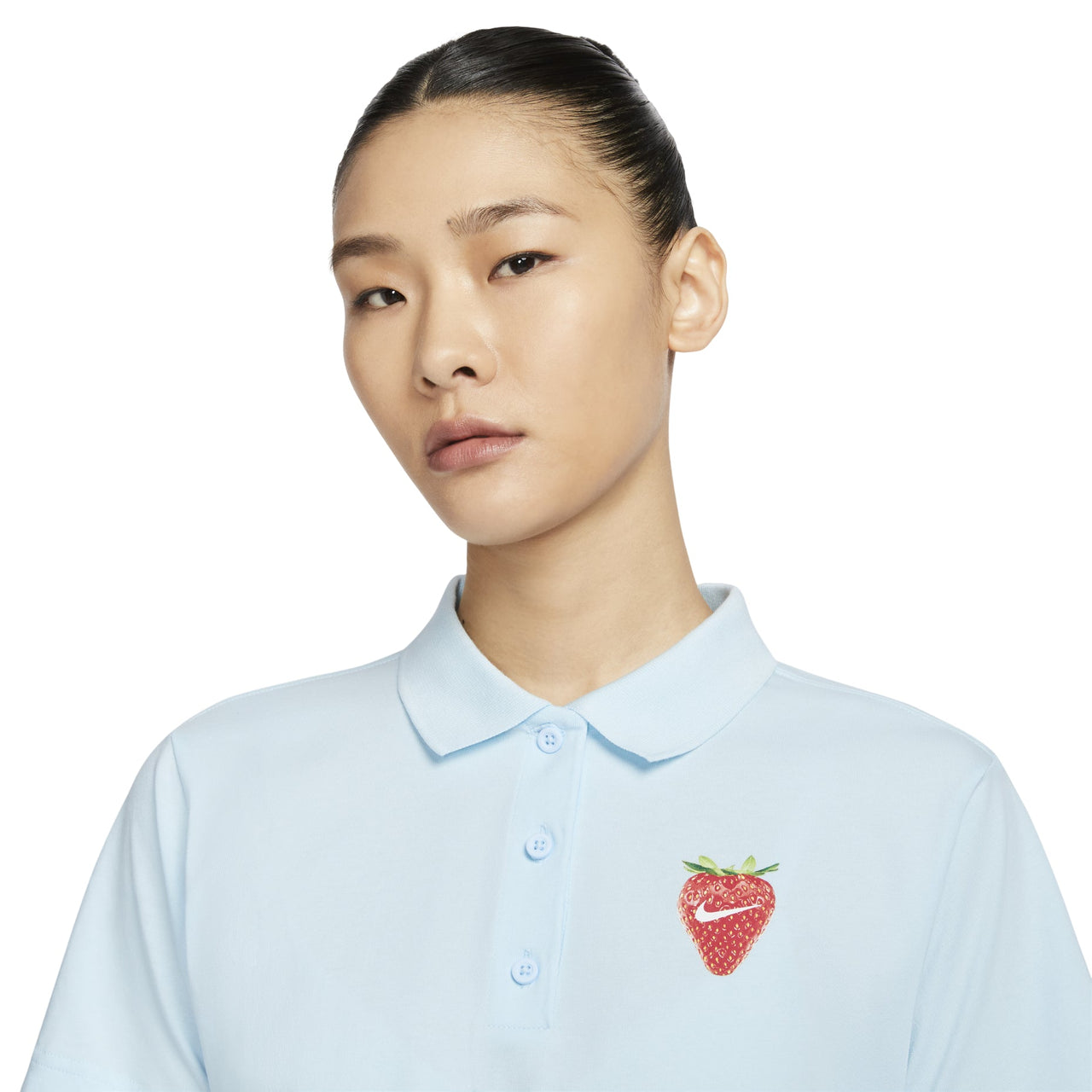(WMNS) Nike Graphic Polo Shirt 'Blue Red' HQ1199-474