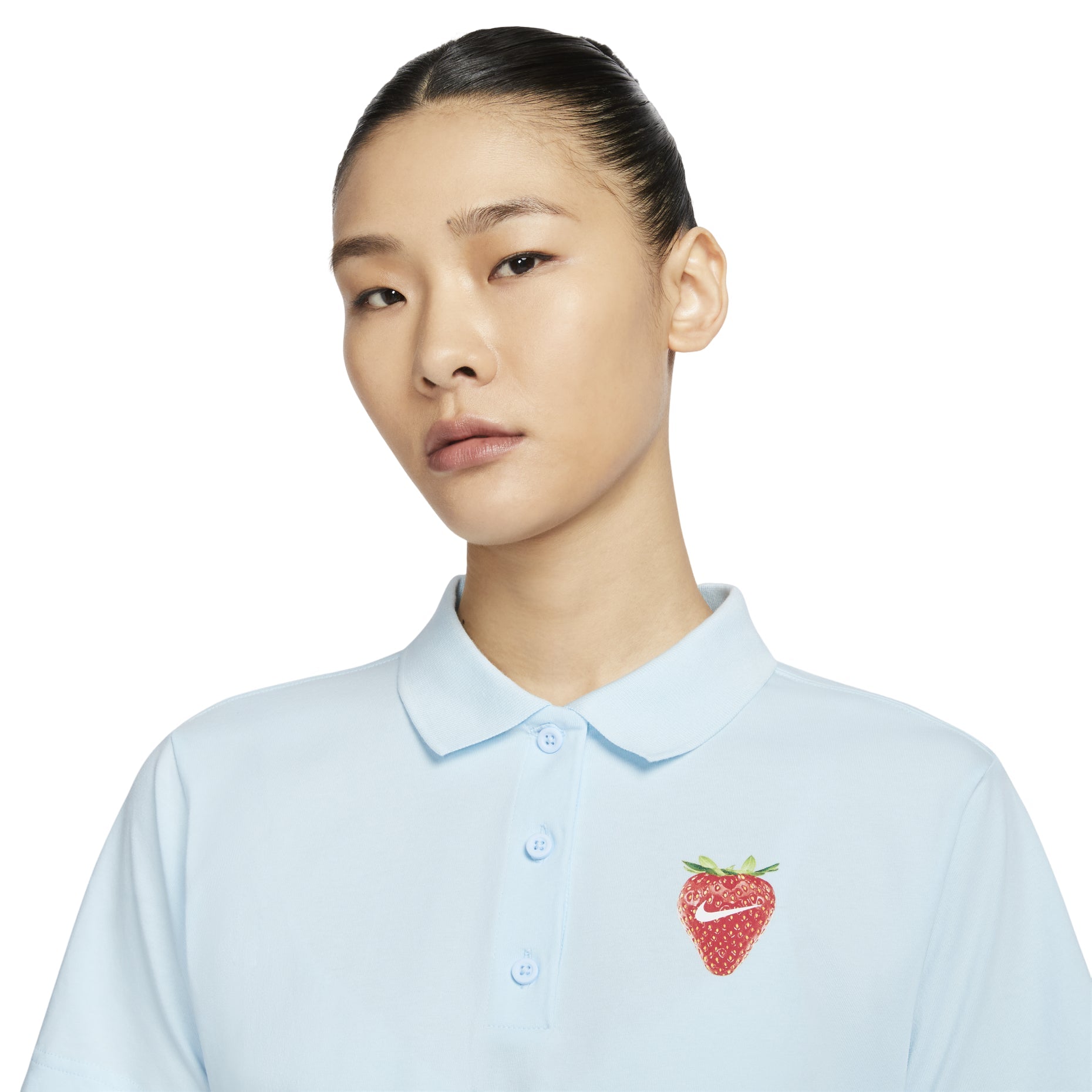 (WMNS) Nike Graphic Polo Shirt 'Blue Red' HQ1199-474