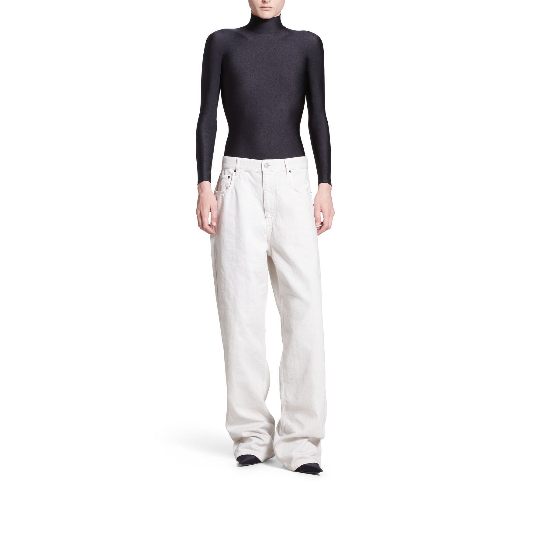 (WMNS) Balenciaga Loose Fit Jeans 'White Denim' 736540TNW039020