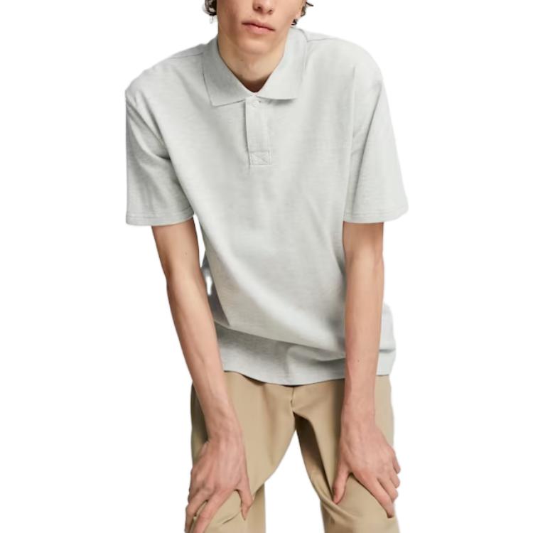 PUMA MMQ Polo Shirt 'Light Grey Heather' 537963-04