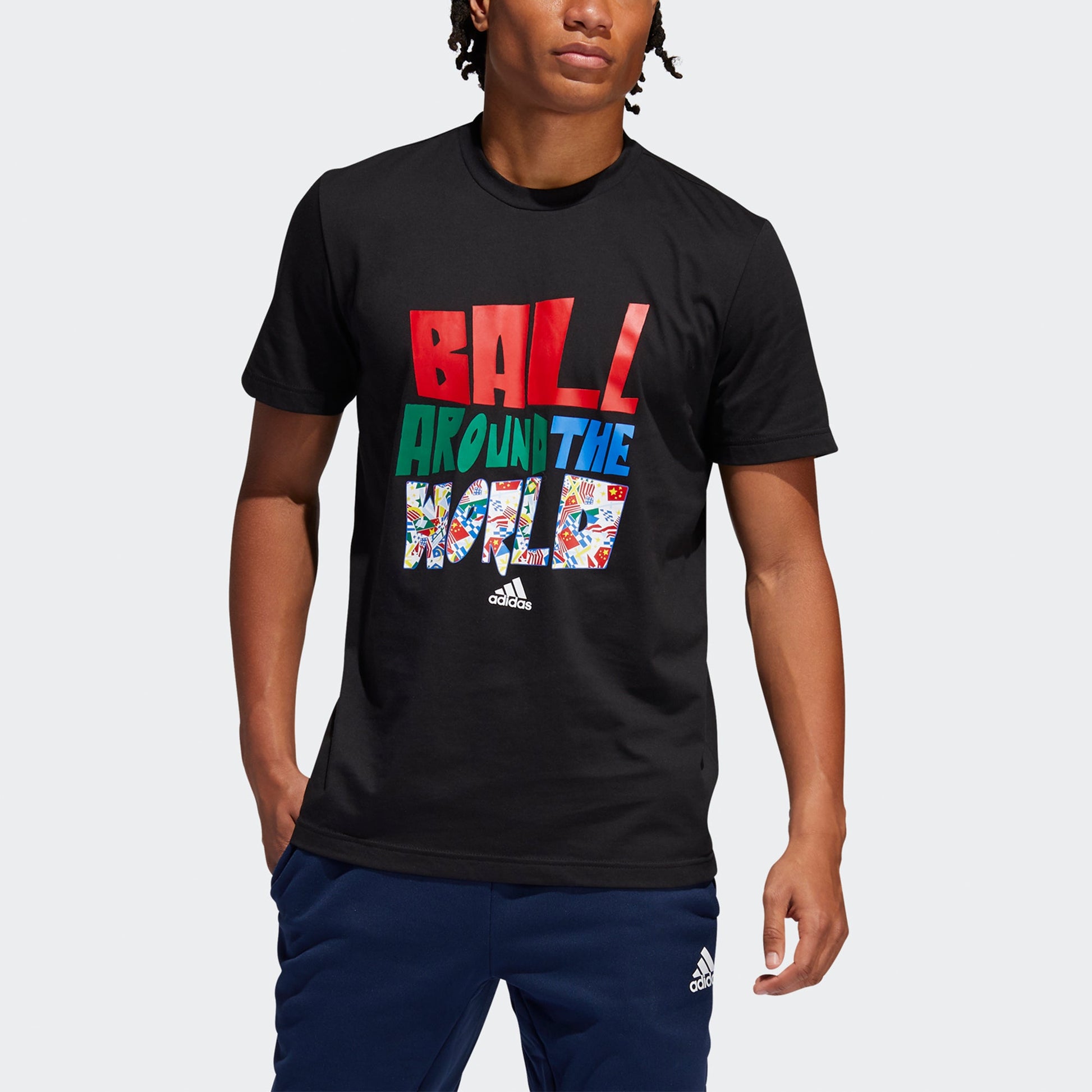 adidas Batw Verbiage Short Sleeve Men's Black DX7002