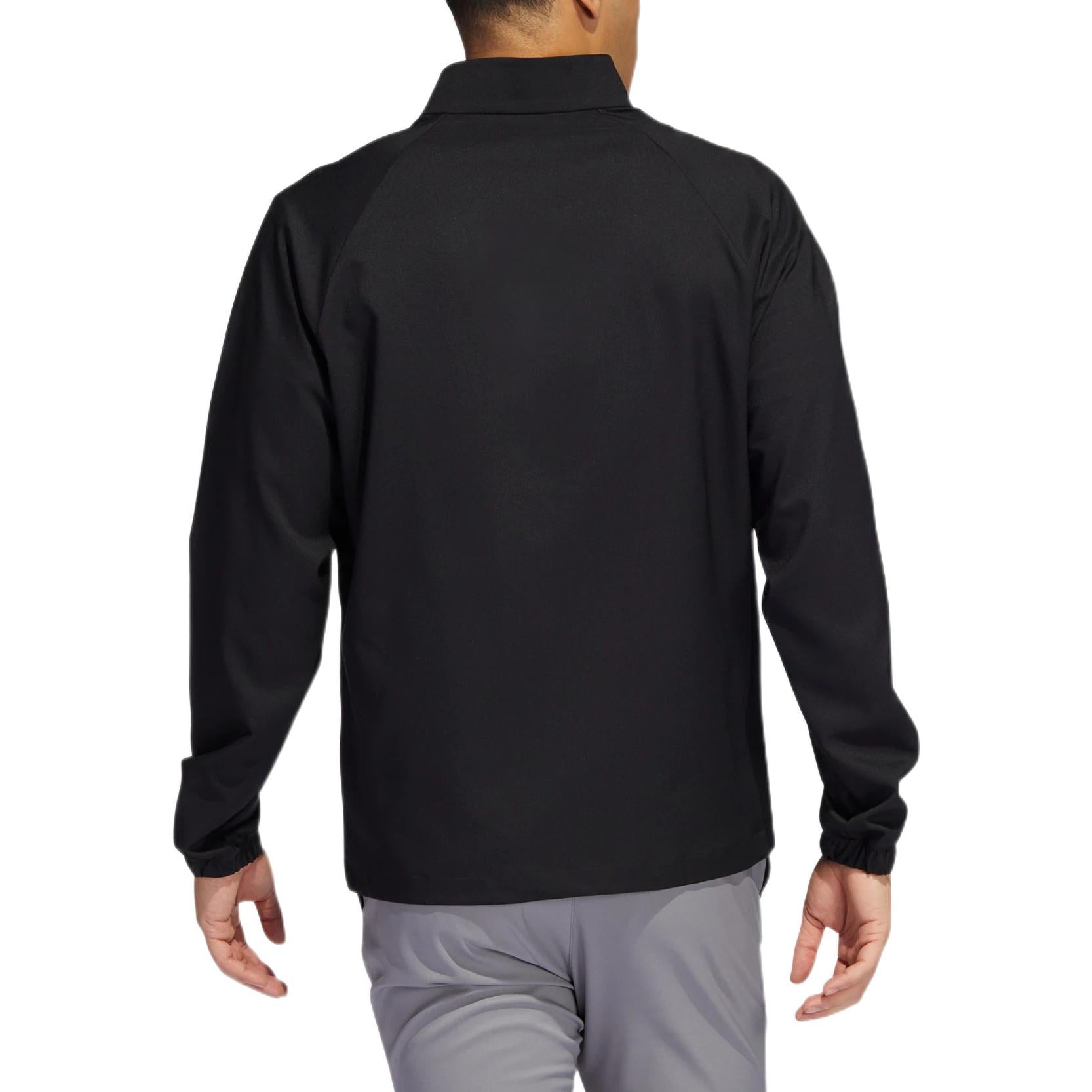 Men's adidas Cr Nvlty Vstl J Solid Color Logo Printing Zipper Stand Collar Sports Jacket Black H56797