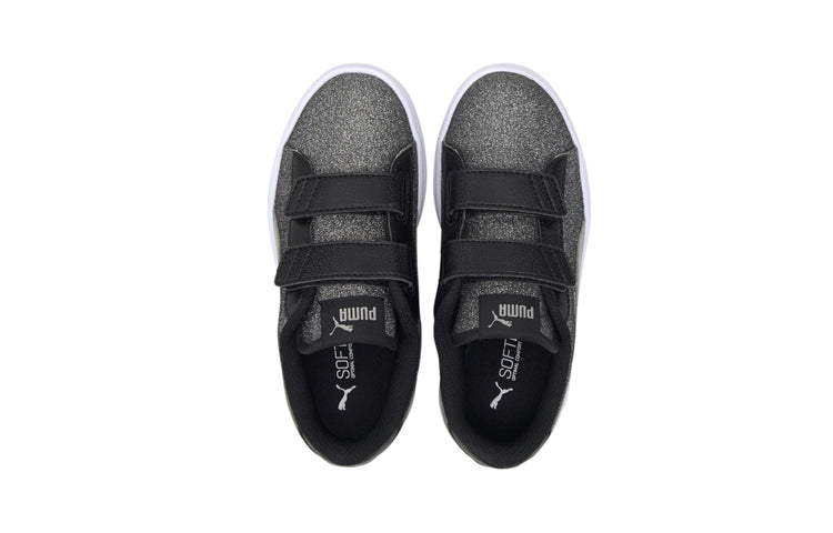 (PS) PUMA Smash V2 Glitz Glam Sport Shoes Black/Silver 367378-14