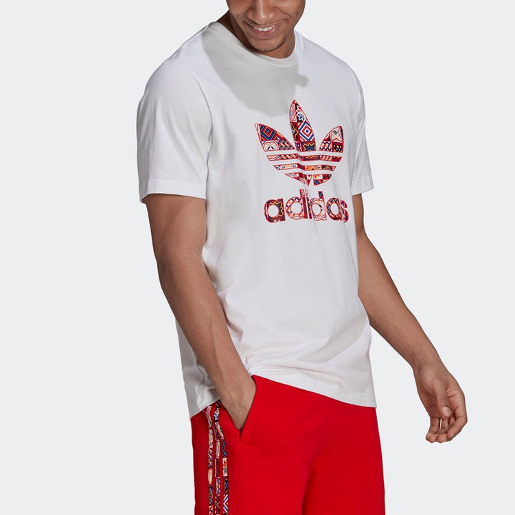 adidas originals Athleisure Casual Sports Breathable Short Sleeve White H43943