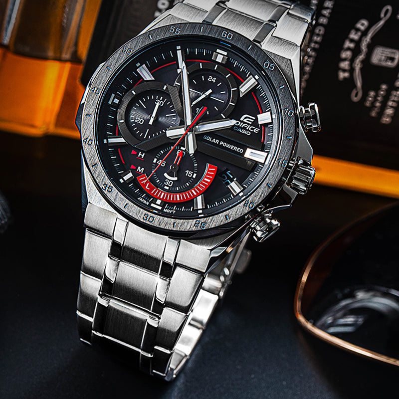 CASIO Quartz EDIFICE Waterproof Mens Silver Analog EQS-920DB-1A