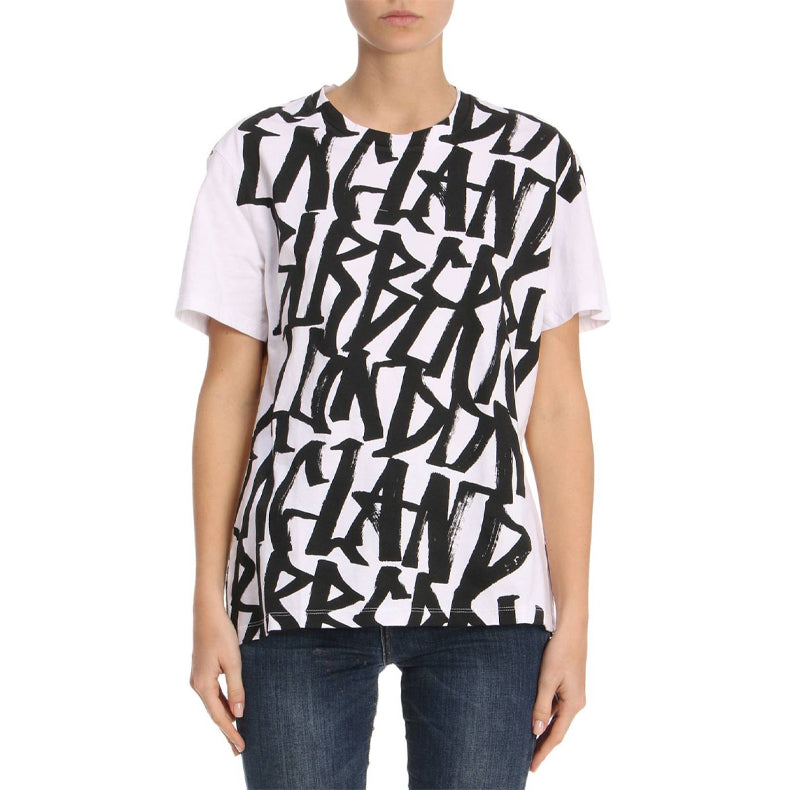 Burberry Graffiti Print Vintage Plaid White 40737401