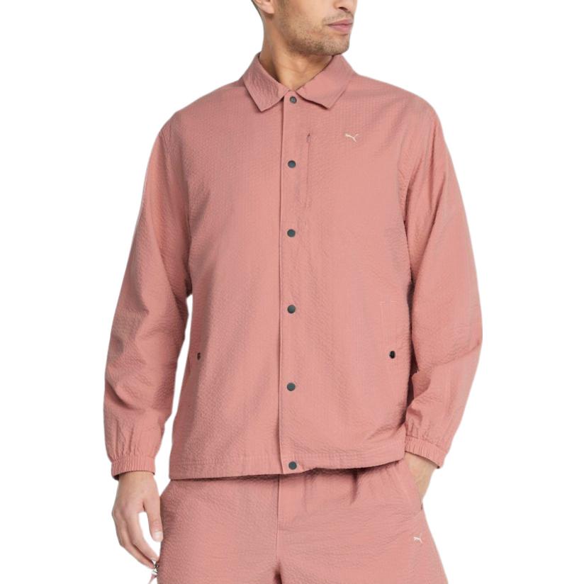 PUMA MMQ Seersucker Shirt Jacket 'Pink' 533467-24