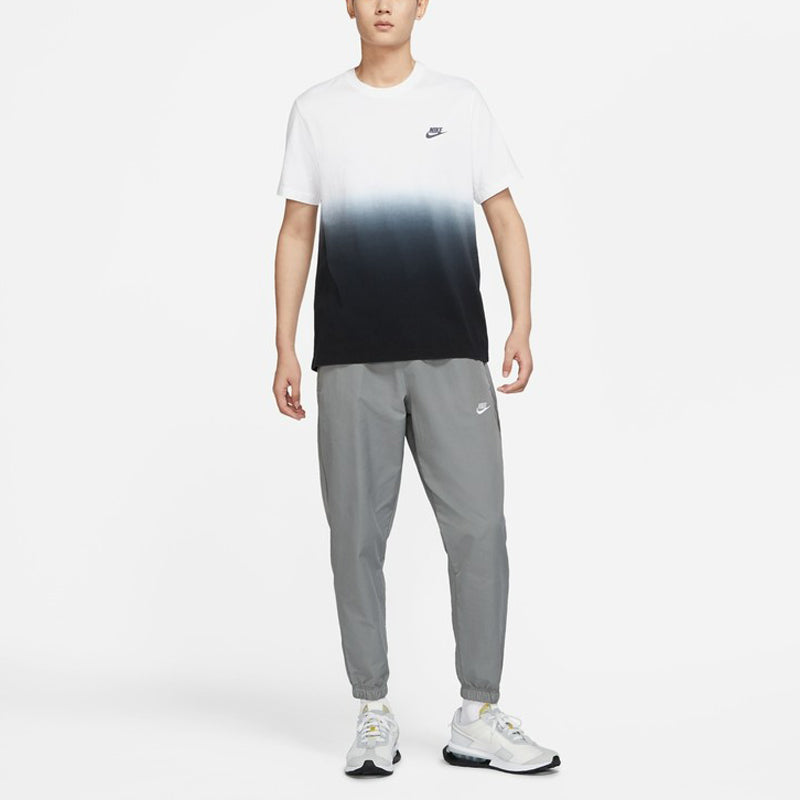 Men's Nike Logo Printing Gradient Casual Sports Round Neck Short Sleeve White T-Shirt DR7824-100
