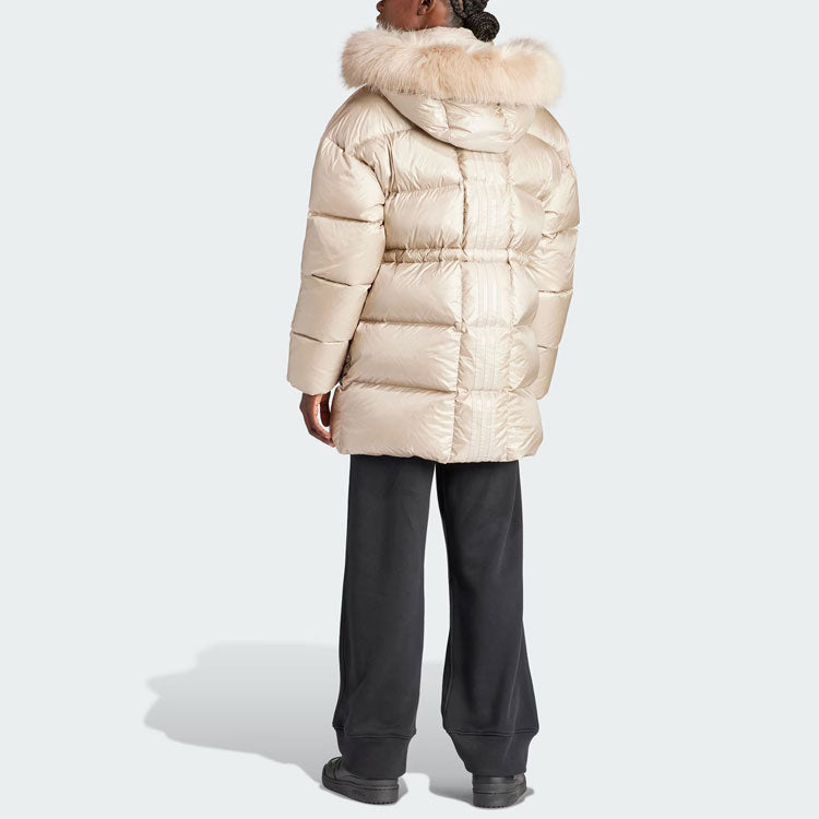 (WMNS) adidas originals Puffed Long Fur Jacket 'Beige' IR7116