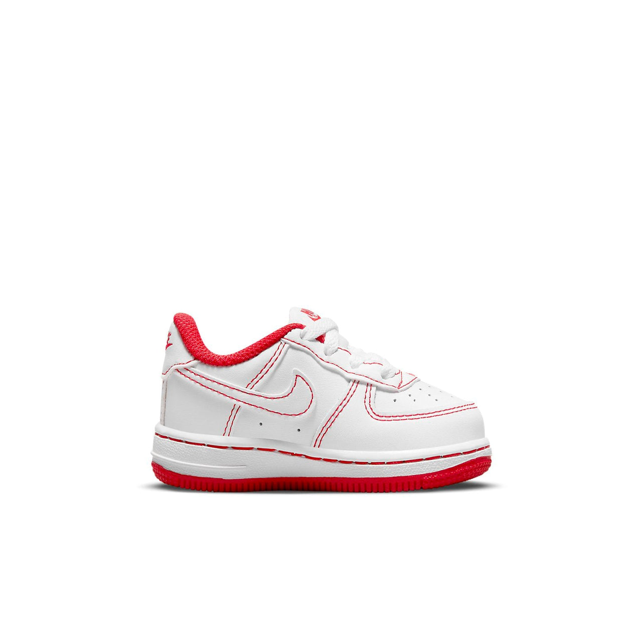 (TD) Nike Force 1 'Contrast Stitch - White University Red' DC9671-100
