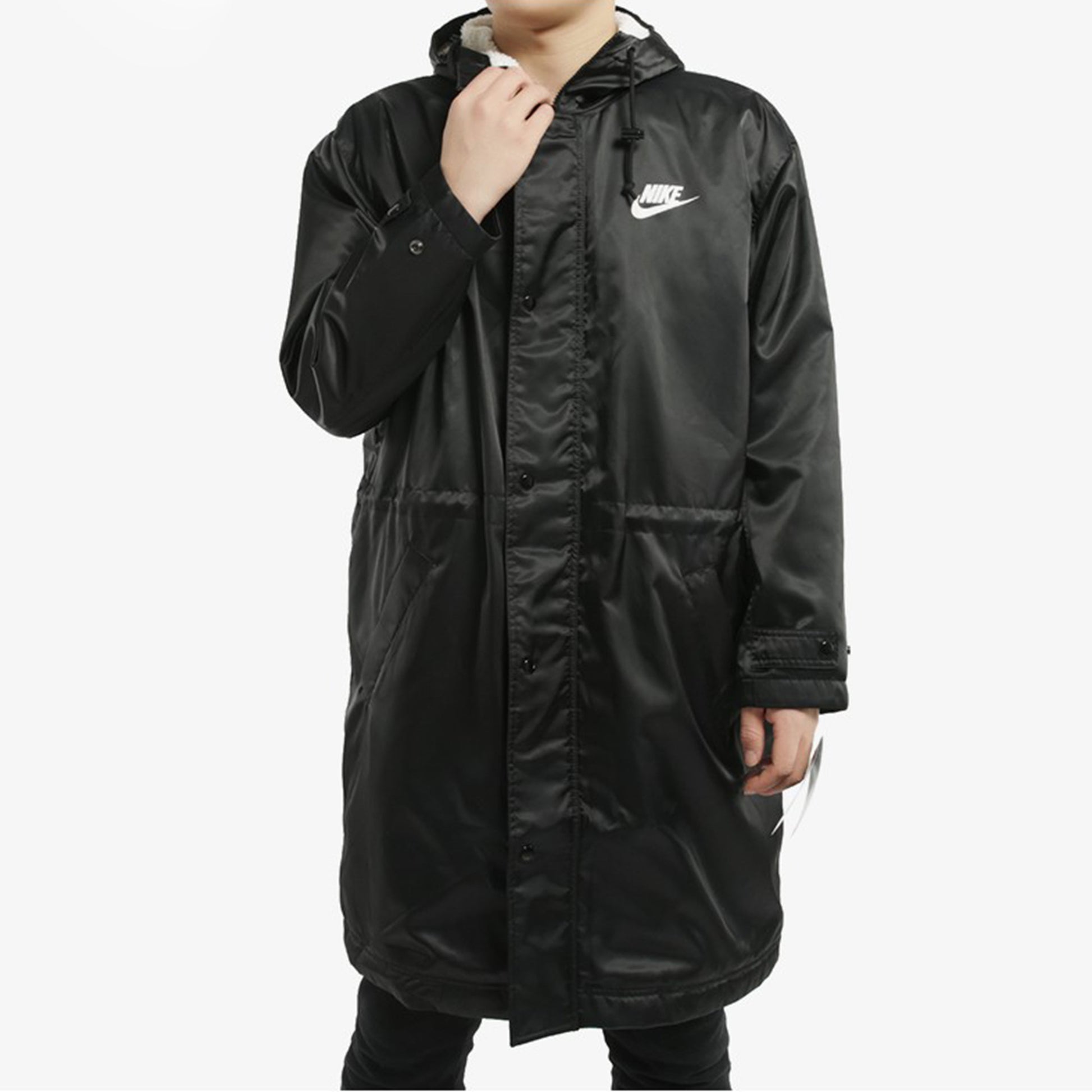 Nike Alphabet Logo Hooded Padded Jacket Black BV4695-010