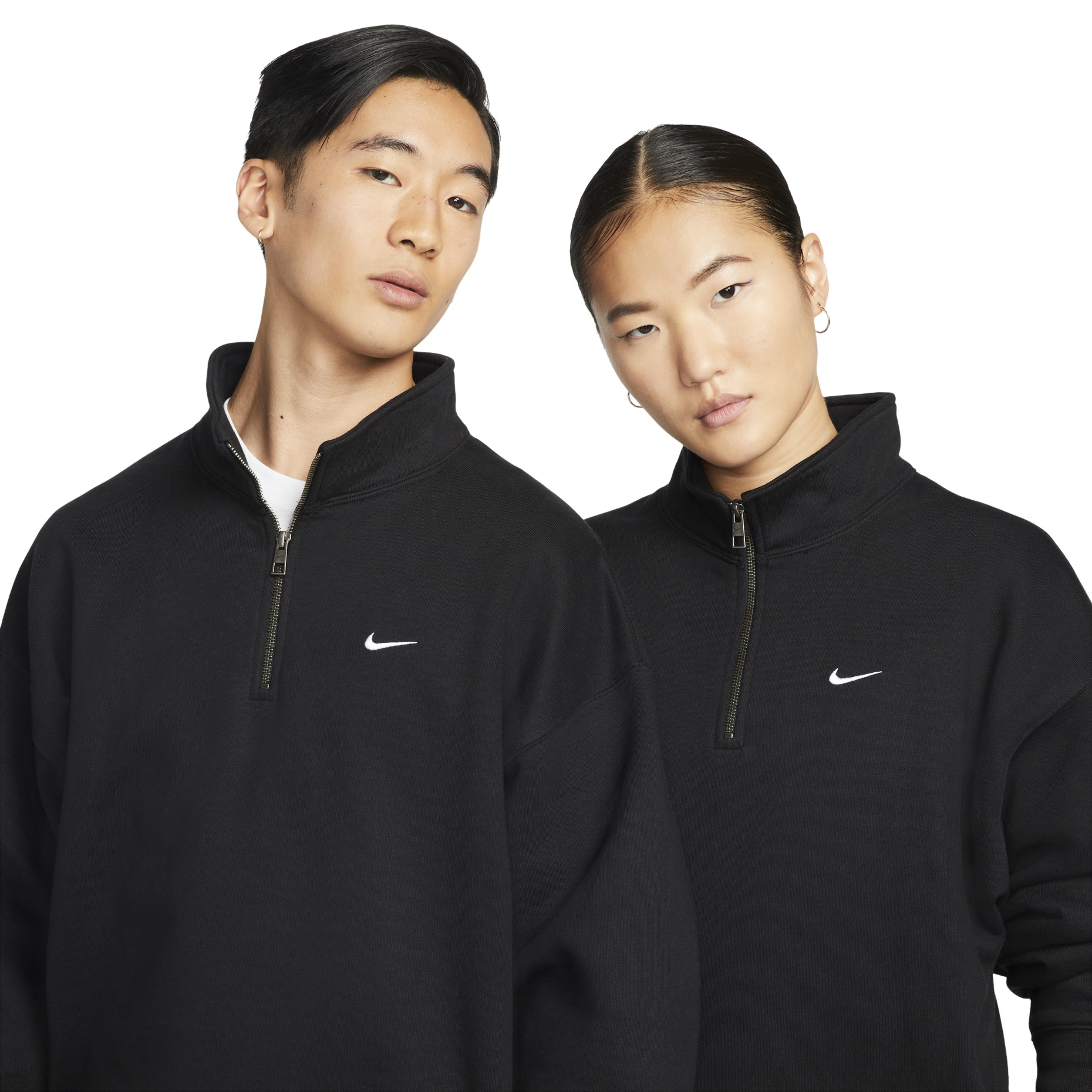 Nike Solo Swoosh 1/4 Zip Top Asia Sizing 'Black' DQ5210-010