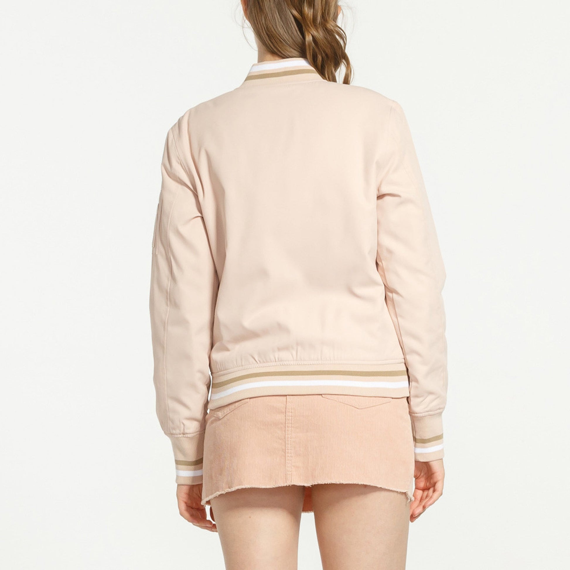 (WMNS) Converse Baseball Jacket Asia Sizing 'Beige' 10017469-A02