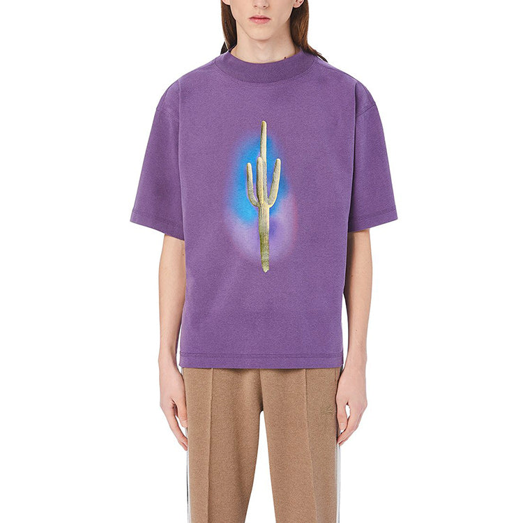 Men's PALM ANGELS Pattern Short Sleeve Purple PMAA054E20JER0043755