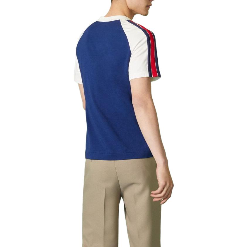 Gucci Cotton Jersey T-Shirt With Patch 'Blue White' 752191-XJFR5-4912
