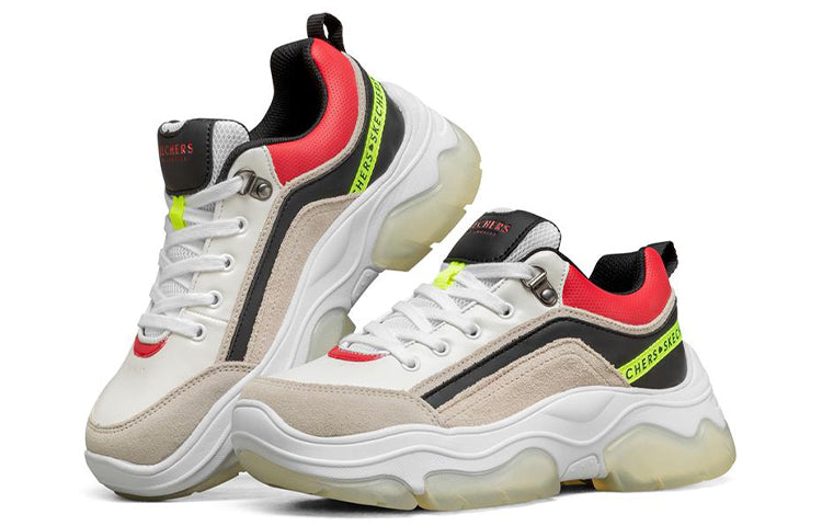 (WMNS) Skechers Ampp'D Low-Top White/Red/Chestnut 155051-WBRD