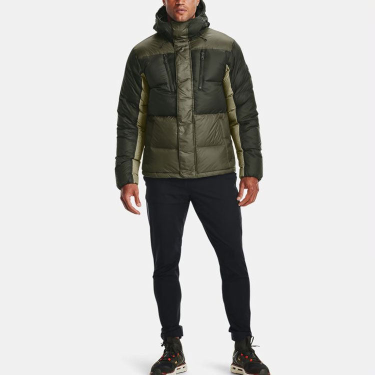 Under Armour ColdGear Infrared Down Blocked Jacket 'Black Olive' 1364895-310
