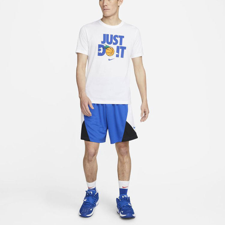 Nike Just Do It Alphabet Printing Round Neck Short Sleeve White DV1213-100