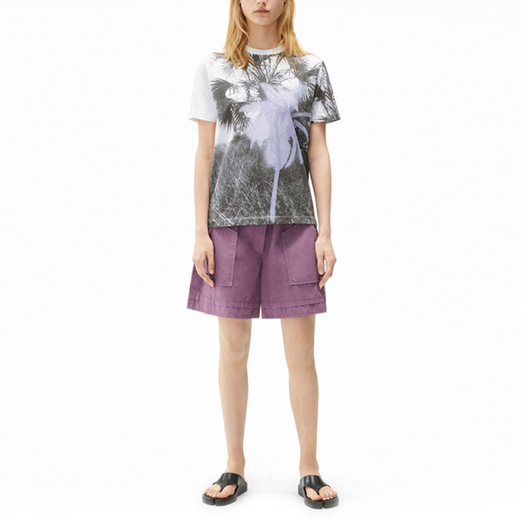 KENZO Unisex SS21 520 Series Round-neck Printing Purple FB52TS6924SA-66