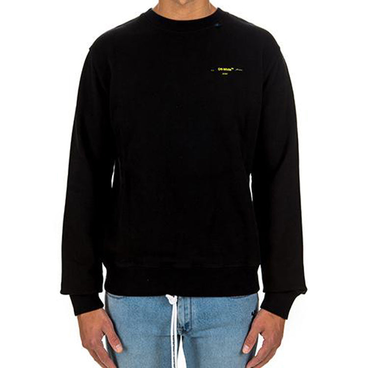 Off-White Graffiti Arrow Long-Sleeve Fleece Men Black OMBA025F19E300101060