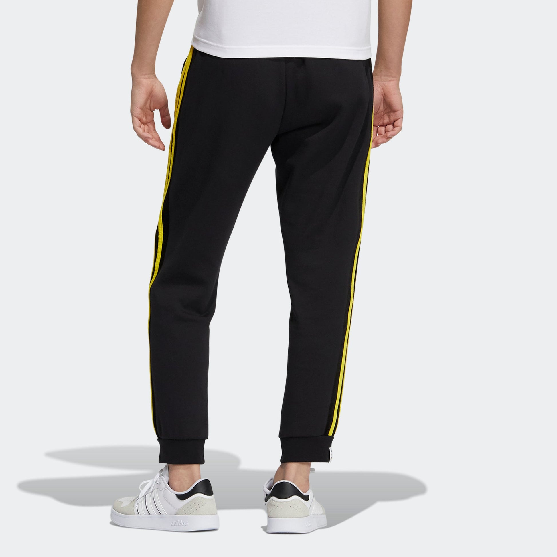 Men's adidas neo x SMILEY Crossover Smly Tp 1 Contrasting Colors Bundle Feet Sports Pants/Trousers/Joggers Black HB7411