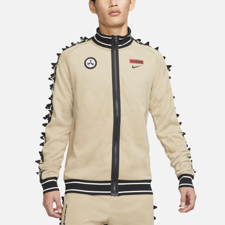 Men's Nike x ACRONYM Crossover Contrasting Colors Sleeve Stand Collar Woven Sports Jacket Asia Edition Khaki CZ4673-247