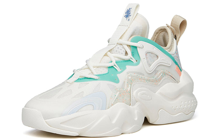 (WMNS) ANTA Badao 'White Green Yellow' 122228080-1