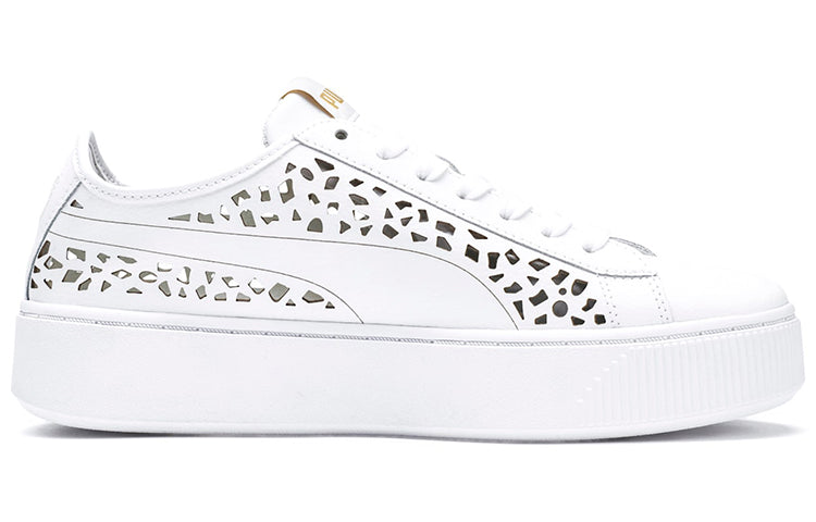 (WMNS) PUMA Vikky Stacked Laser Cut SoftFoam Sneakers White 369378-02