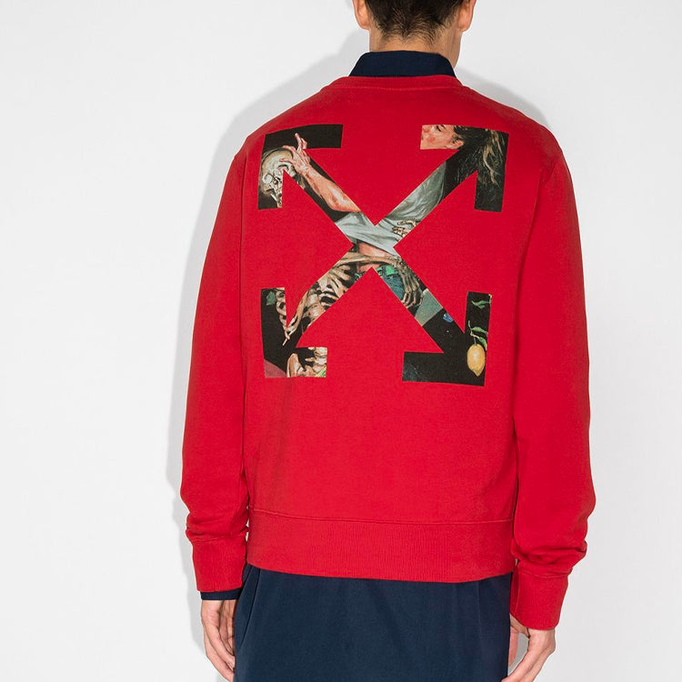 Off-White Pascal Arrows Pascal Arrow Round Sweat Shirt Men's Red OMBA025F20FLE0042501