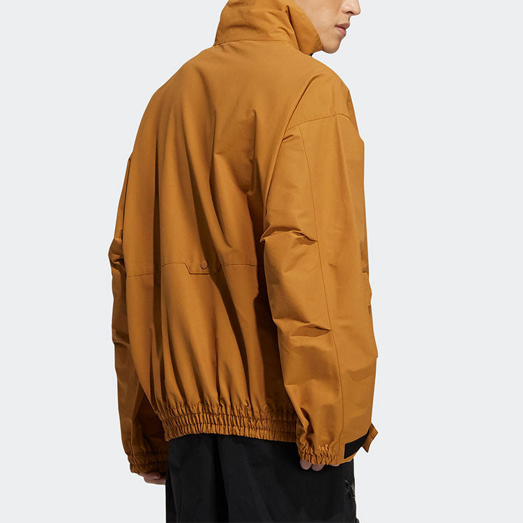 adidas originals Contrasting Colors Pocket logo Sports Jacket Brown H58070
