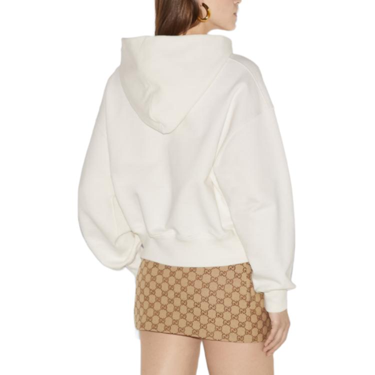 (WMNS) Gucci Cotton Jersey Sweatshirt With Patch 'Off White' 768122-XJGHG-9088