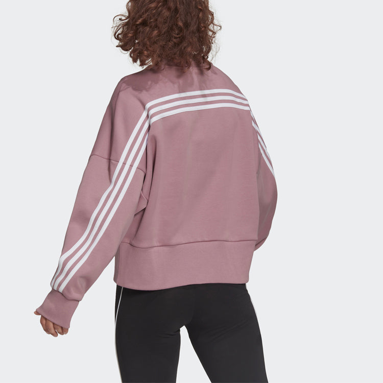 (WMNS) adidas W Fi 3s Crew Stripe Sports Round Neck Pullover Long Sleeves Purple Pink Hoodie HD8998